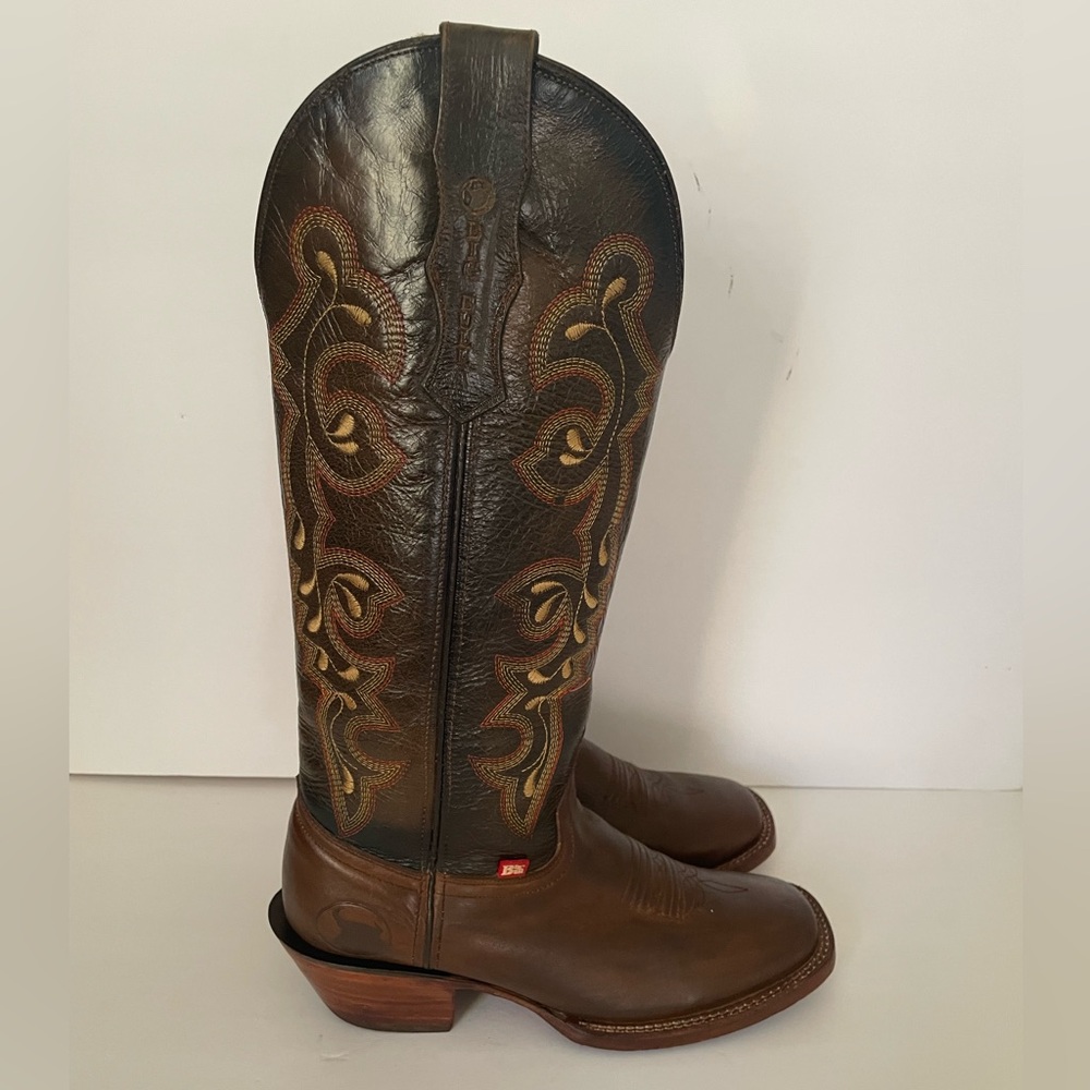 Stylish Brown Leather Heeled Boots